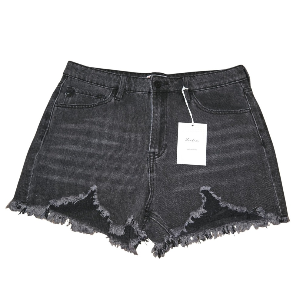KanCan‎ Denim Shorts Womens 11/29 Washed Black High Rise Distressed KC9145DG-TJ